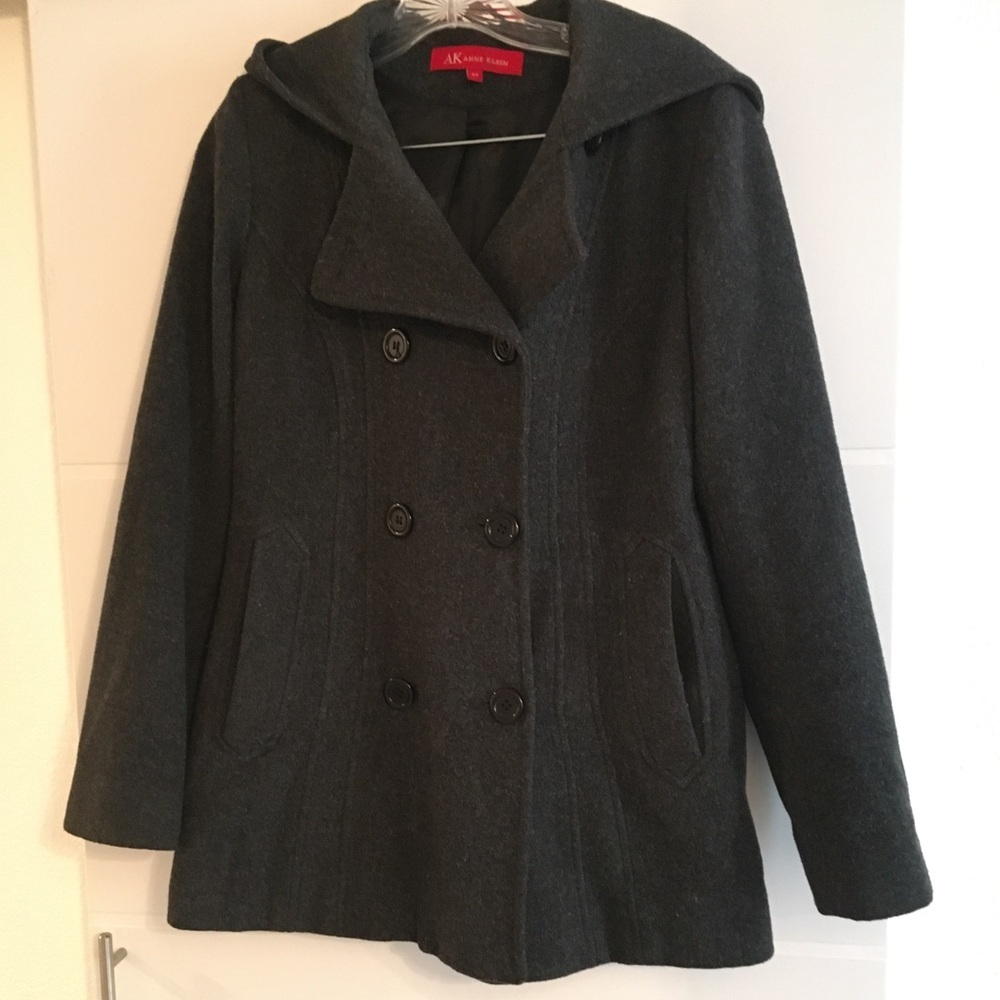 Anne Klein Charcoal Pea Coat